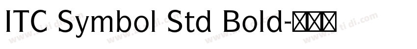 ITC Symbol Std Bold字体转换